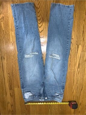 refuge Light Blue Distressed Bootcut Jeans